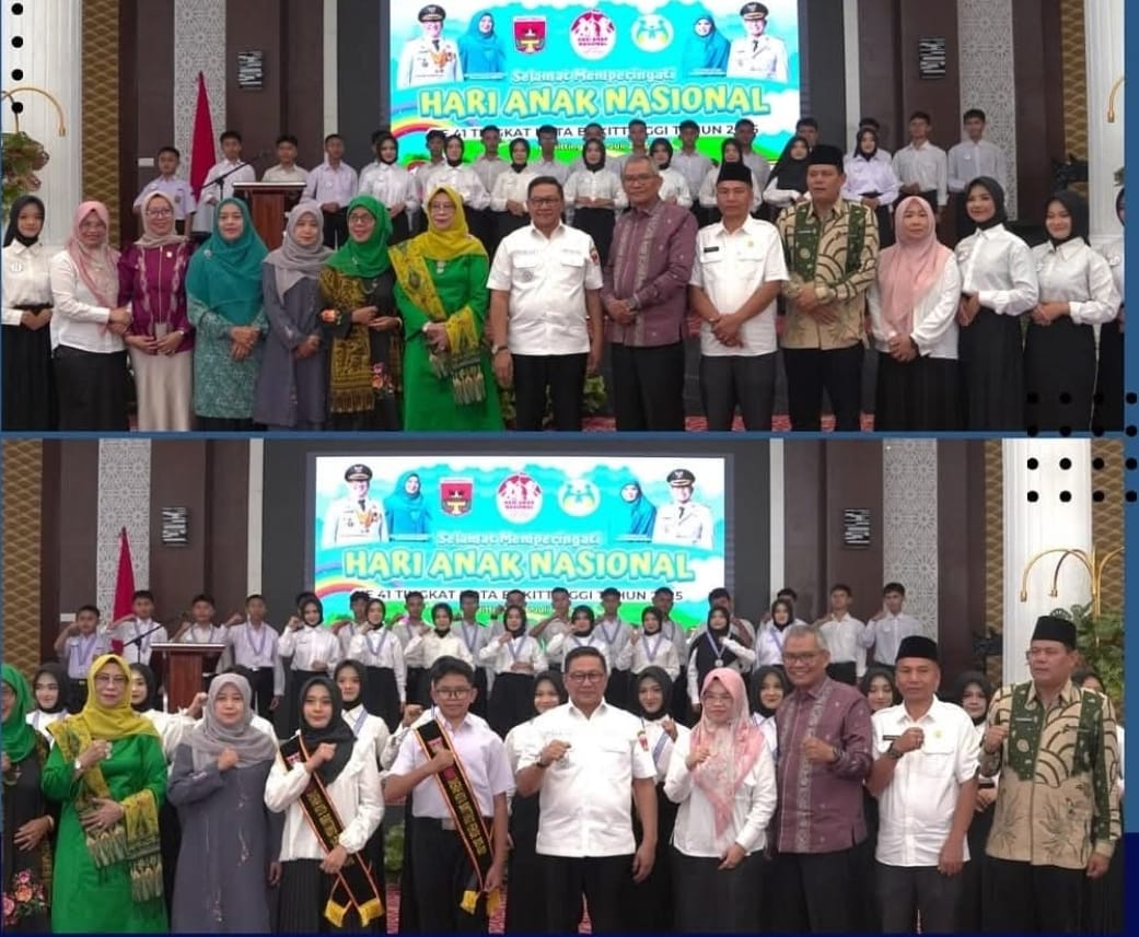 Elfianis Apresiasi Peringatan Hari Anak Nasional ke 41 Tingkat Kota Bukittinggi Tahun 2025