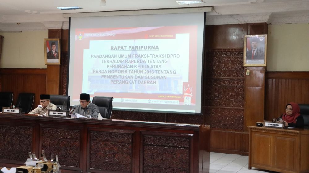 Rapat Paripurna Bahas Raperda Perangkat Daerah