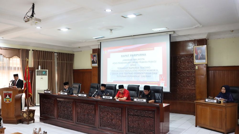 Rapat Paripurna: Wali Kota Tanggapi Pandangan Umum Fraksi